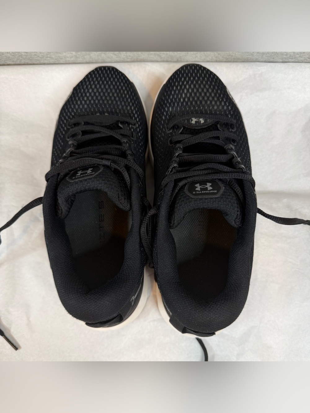 Under Armour HOVR Infinite 5 Running Shoes Women’s 7.5 3026550-002 Black Good - Picture 10 of 12